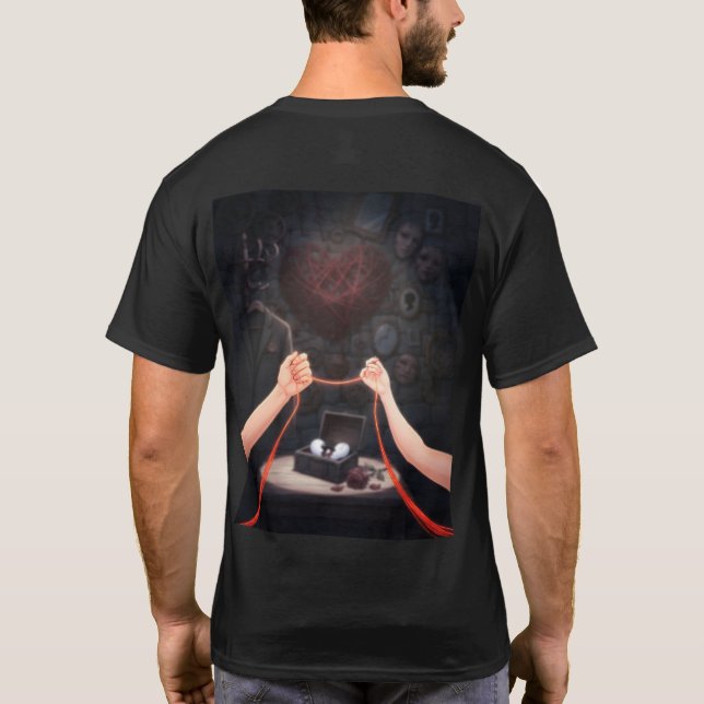 The Red Thread of Fate Dark Aesthetic T-Shirt (Back)