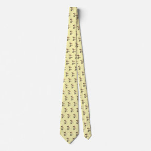 The Red-throated or Ruby-throated Hummingbird Tie