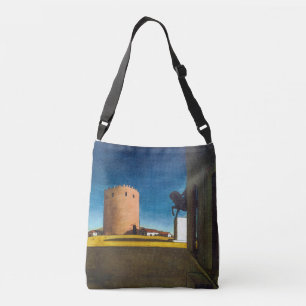 The Red Tower   Giorgio de Chirico    Crossbody Bag