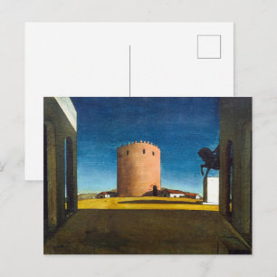 The Red Tower   Giorgio de Chirico    Postcard