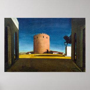 The Red Tower Giorgio de Chirico Poster