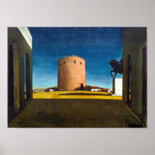 The Red Tower   Giorgio de Chirico    Poster