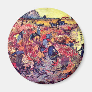 The Red Vines By Vincent Van Gogh Magnet