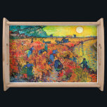 The Red Vineyard by Van Gogh serving tray<br><div class="desc">The Red Vineyard,  famous painting by Vincent van Gogh</div>