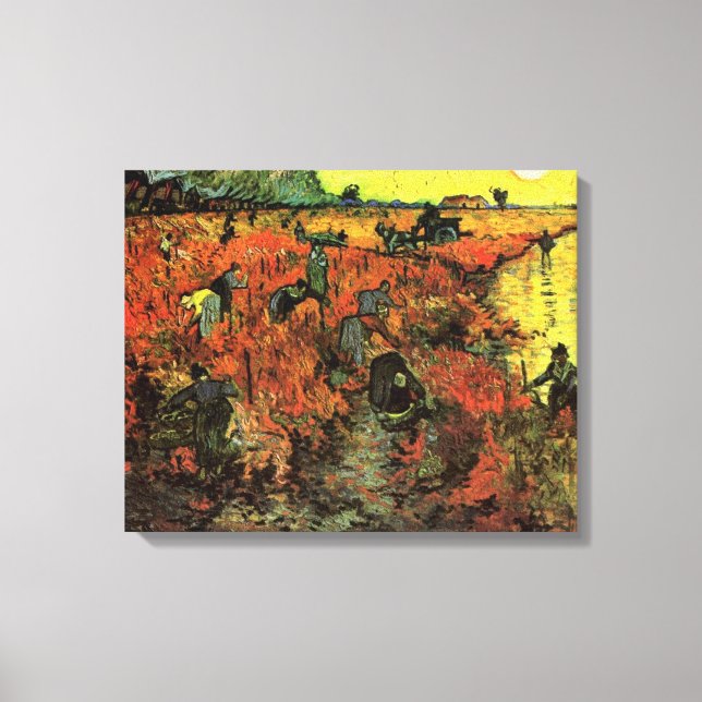 The Red Vineyard by Vincent van Gogh. Canvas Print (Front)