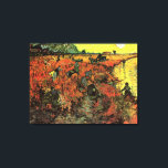 The Red Vineyard by Vincent van Gogh Canvas Print<br><div class="desc">The Red Vineyard by Vincent van Gogh is a vintage fine art post impressionism daily life landscape painting featuring peasant farmers working in a fields on a farm at sunset. It was the only painting sold during van Gogh's lifetime. About the artist: Vincent Willem van Gogh was a Post Impressionist...</div>