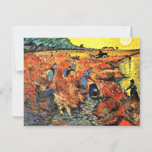 The Red Vineyard Vincent van Gogh Artwork Postcard