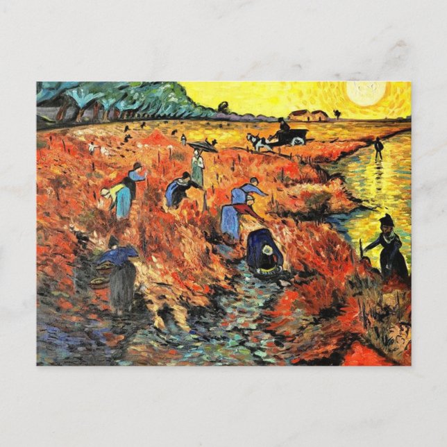 The Red Vineyard Vincent van Gogh Artwork Postcard (Front)