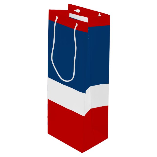 The Red White and Blue - Wine  Gift Bag, Glossy Bag (Front Angled)