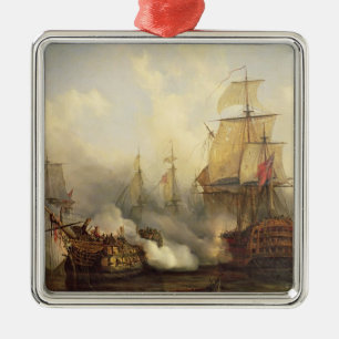 The Redoutable at Trafalgar, 21st October 1805 Metal Tree Decoration