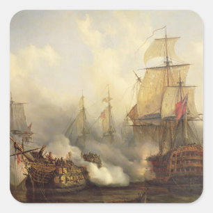 The Redoutable at Trafalgar, 21st October 1805 Square Sticker