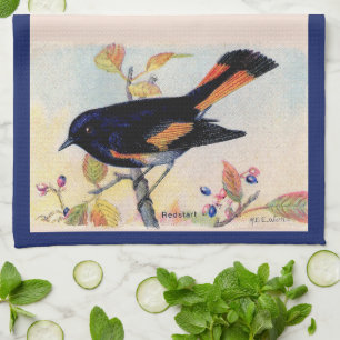The Redstart Bird Kitchen Towel
