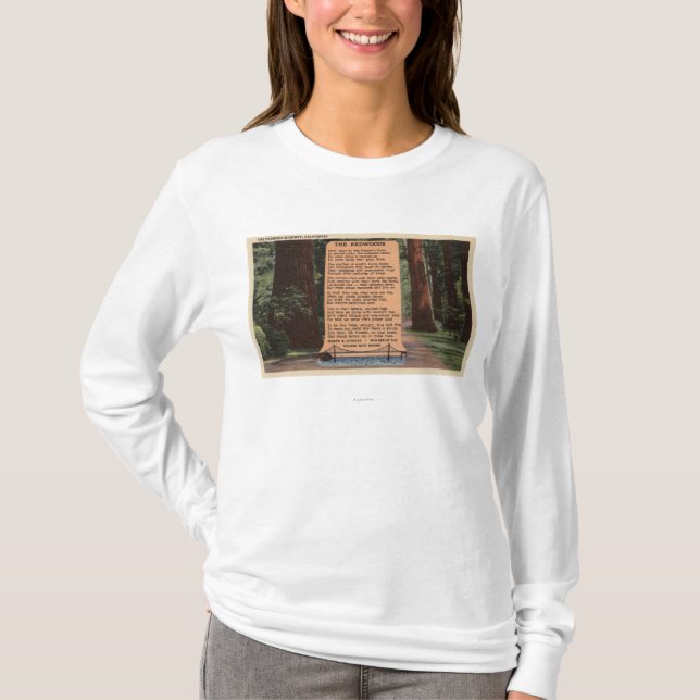 The Redwood Highway, Poem by Strauss T-Shirt (Front)