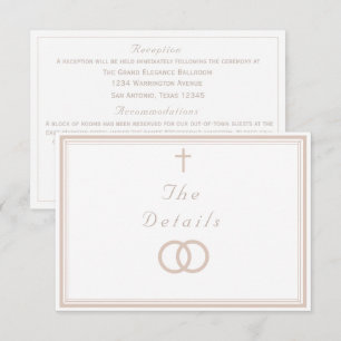 The Refined Catholic Wedding Enclosure Card