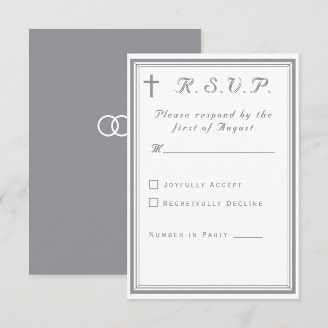 The Refined Catholic Wedding RSVP Card (Front/Back)