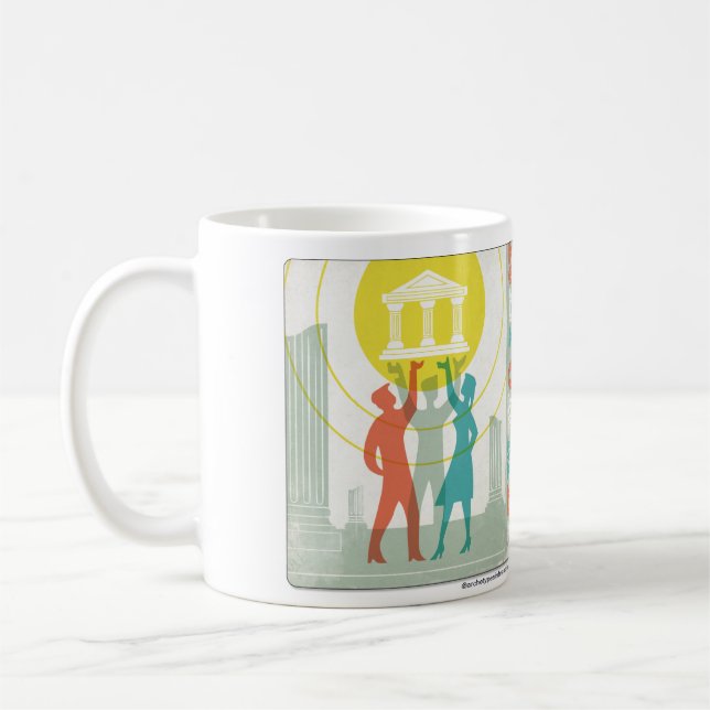 The Reformer Archetype Classic White Coffee Mug (Left)