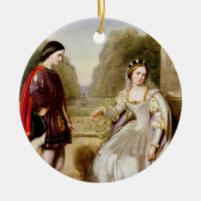 The Refusal (oil on canvas) Ceramic Tree Decoration (Front)