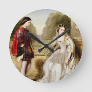 The Refusal (oil on canvas) Round Clock