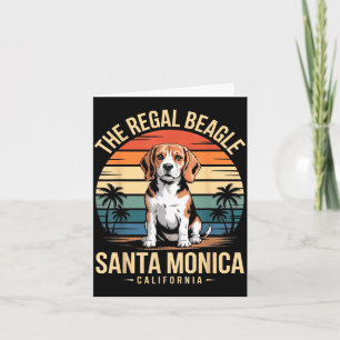 The regal beagle santa monica california retro card
