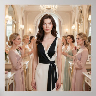 The Regal Silhouette in the Grand Salon Poster
