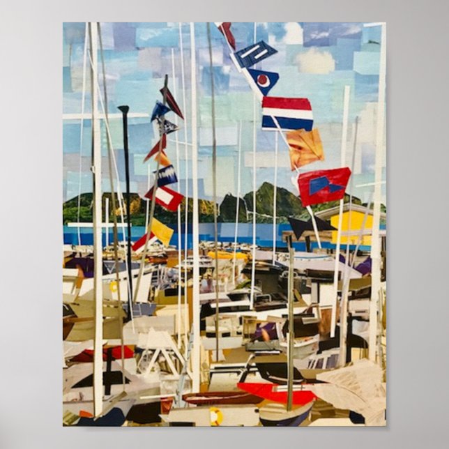 "The Regatta" In Cut Paper Poster (Front)