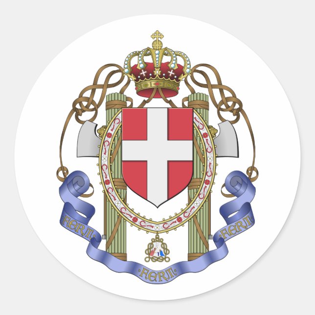 the Regia Aeronautica, Italy Classic Round Sticker (Front)