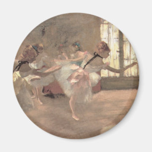 The Rehearsal by Edgar Degas, Vintage Ballet Art Magnet