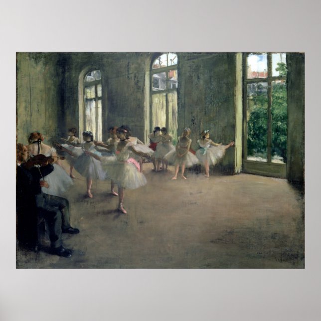 The Rehearsal, c.1873-1878 Edgar Degas Poster (Front)