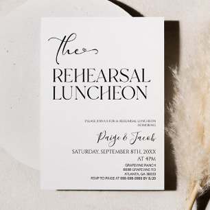 The Rehearsal Luncheon Wedding Rehearsal Luncheon Invitation