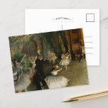 The Rehearsal of the Ballet Onstage | Edgar Degas Postcard<br><div class="desc">The Rehearsal of the Ballet Onstage (1874) by French impressionist artist Edgar Degas. Degas is famous for his pastel drawings and oil paintings. He was a master in depicting movement, as can be seen in his many works of ballet dancers. Use the design tools to add custom text or personalise...</div>