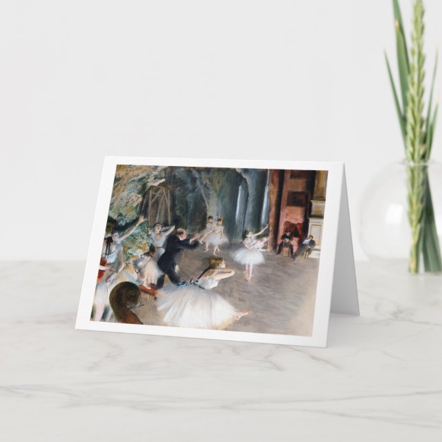 The Rehearsal Onstage, Edgar Degas Card (Front)