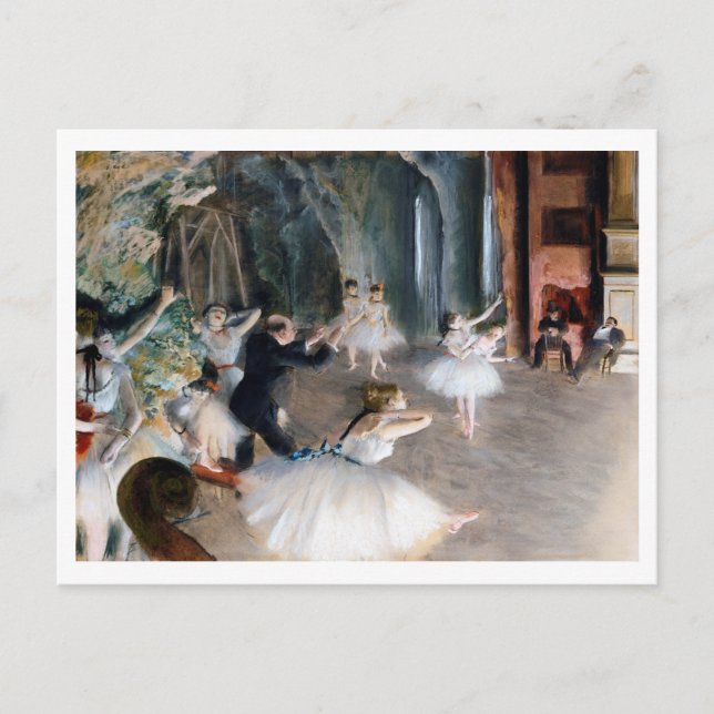 The Rehearsal Onstage, Edgar Degas Postcard (Front)