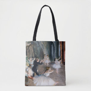 The Rehearsal Onstage, Edgar Degas Tote Bag