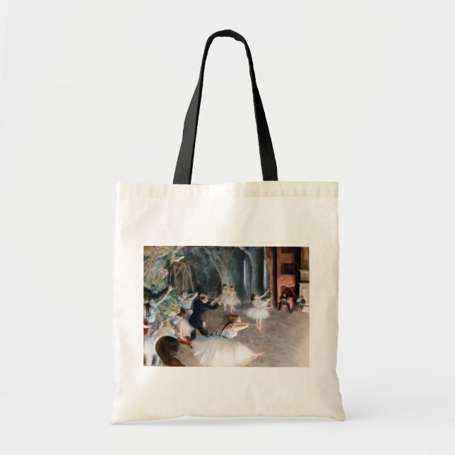 The Rehearsal Onstage, Edgar Degas Tote Bag (Front)