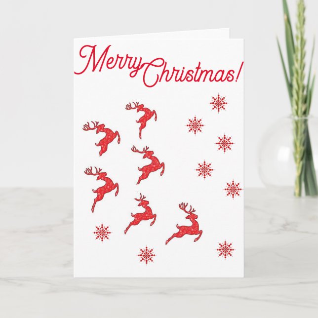 The Reindeers Cards Folded Greeting Cards (Front)