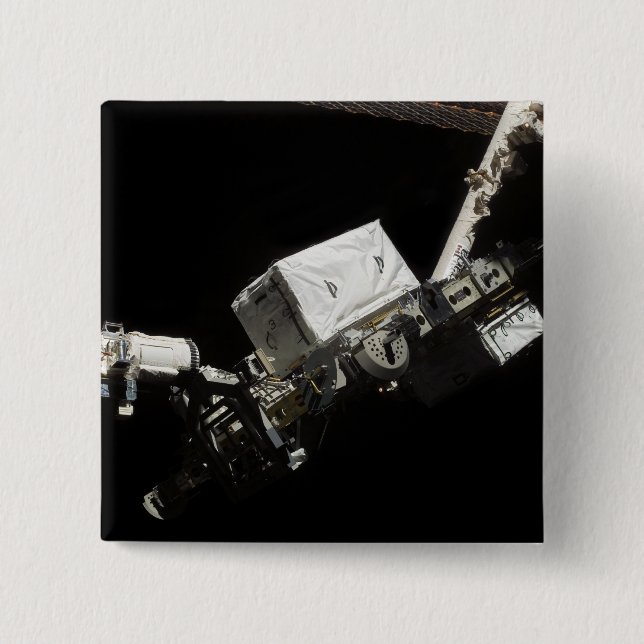 The Remote Manipulator System robotic arm 15 Cm Square Badge (Front)