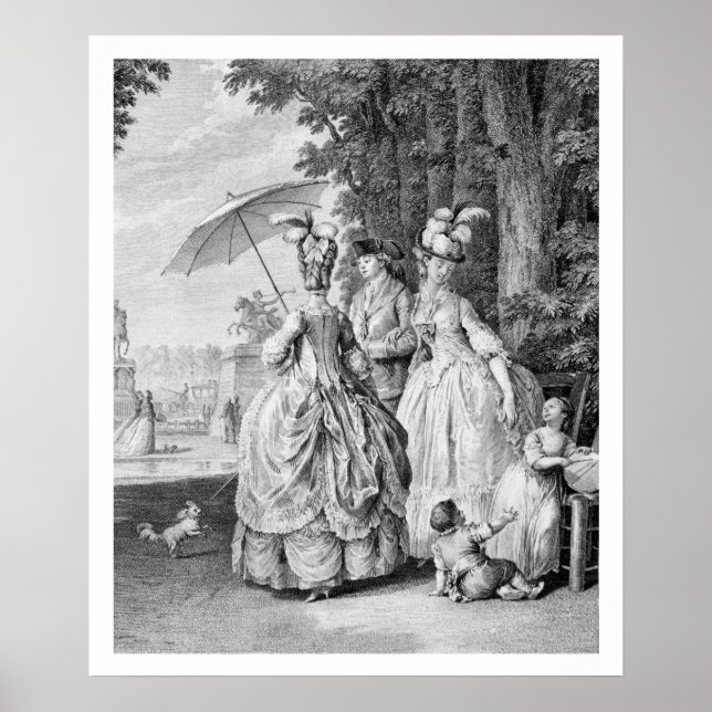 The Rendezvous at Marly, engraved by Carl Guttenbe Poster (Front)