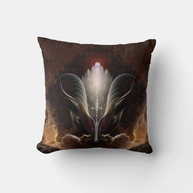 The Renidron Fractal Art Throw Pillow (Front)