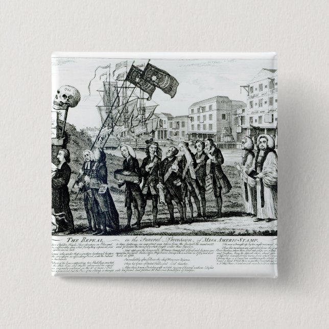 The Repeal, or the Funeral Procession 15 Cm Square Badge (Front)