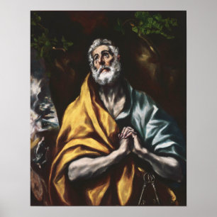 The Repentant Saint Peter by El Greco Poster
