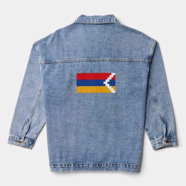 The Republic of Artsakh flag Mug Denim Jacket (Back)