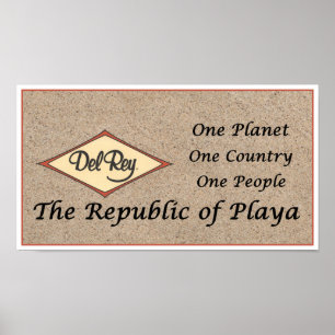 The Republic of Playa on Toes Beach Sand Poster