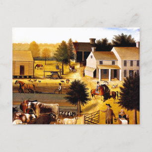 The Residence of David Twining - Edward Hicks Postcard