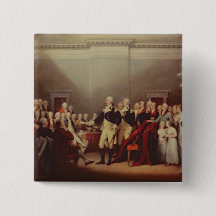 The Resignation of George Washington 15 Cm Square Badge