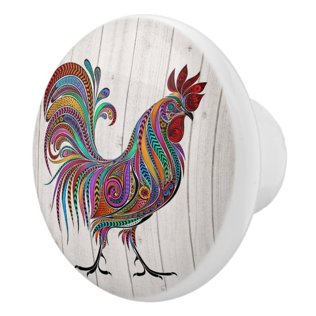 The Resplendent Rooster Drawer / Cabinet Knobs (Right)