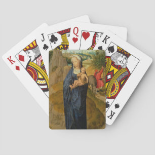 The Rest on the Flight into Egypt (oil on panel) Playing Cards