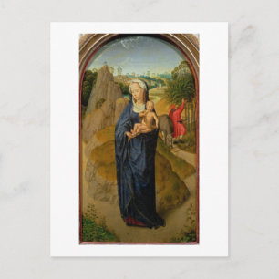 The Rest on the Flight into Egypt (oil on panel) Postcard
