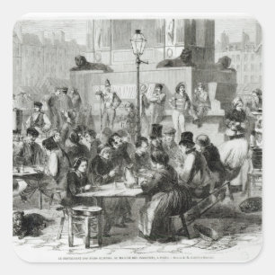 The Restaurant of wet feet Square Sticker