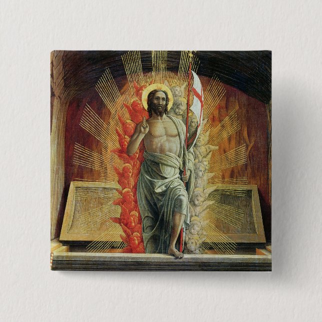 The Resurrection 15 Cm Square Badge (Front)