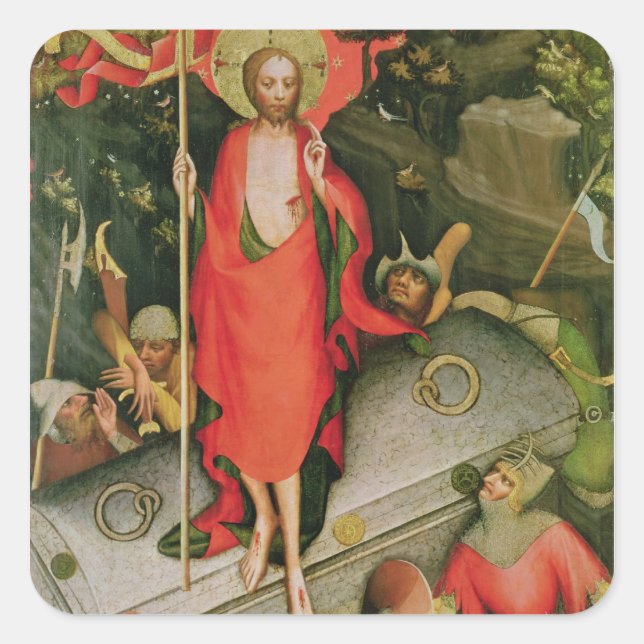 The Resurrection, c.1380 Square Sticker (Front)